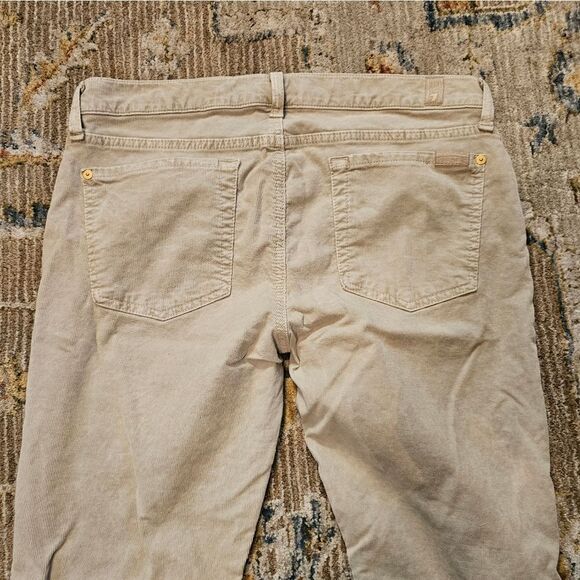7 for all mankind skinny micro cords sz 32 with 27" inseam. Has zippers on sides - Picture 4 of 7